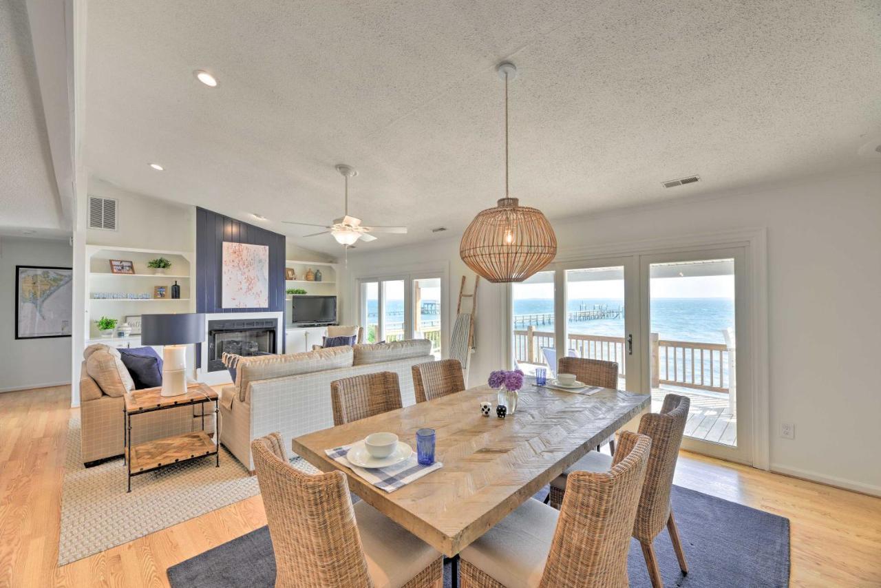 Waterfront Harkers Island Home Sunset View And Dock Exterior photo