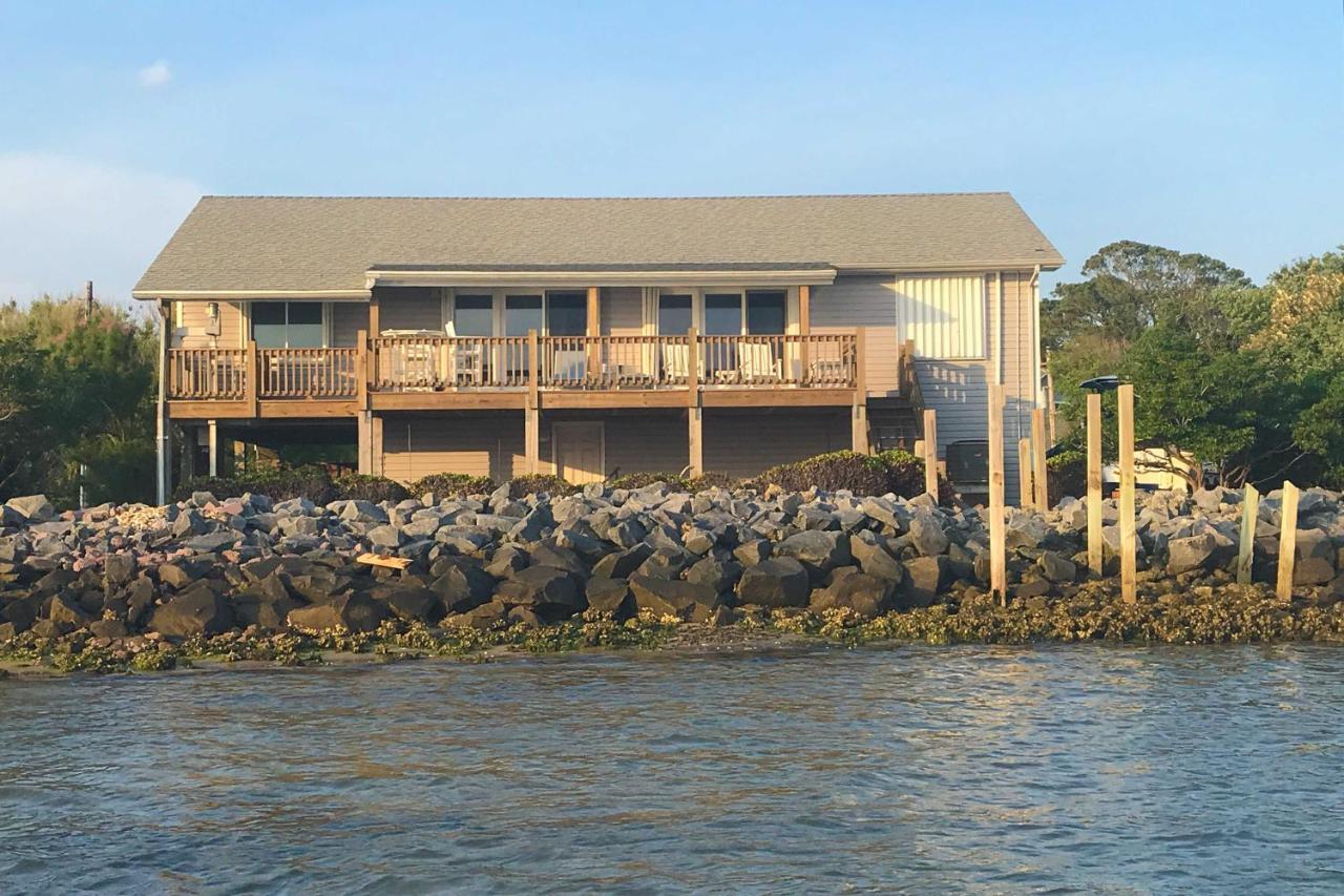 Waterfront Harkers Island Home Sunset View And Dock Exterior photo