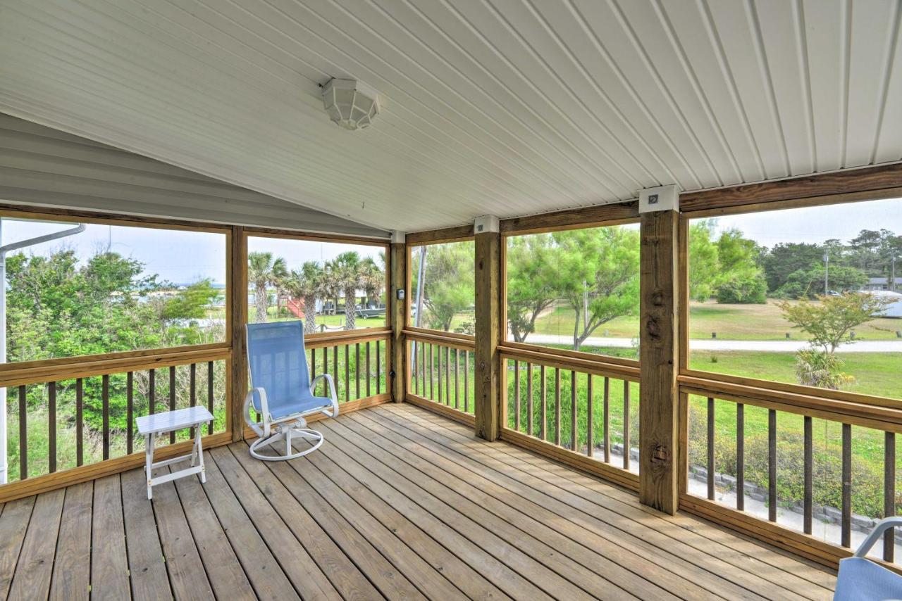 Waterfront Harkers Island Home Sunset View And Dock Exterior photo